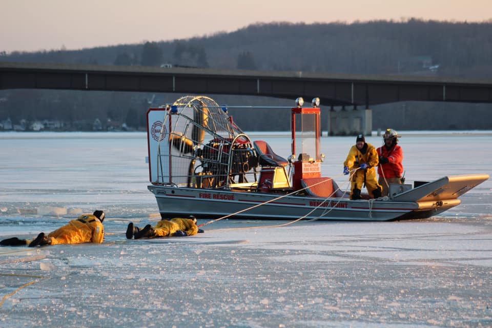 Bemus Point Fire Department Ice Rescue Was Only A Drill