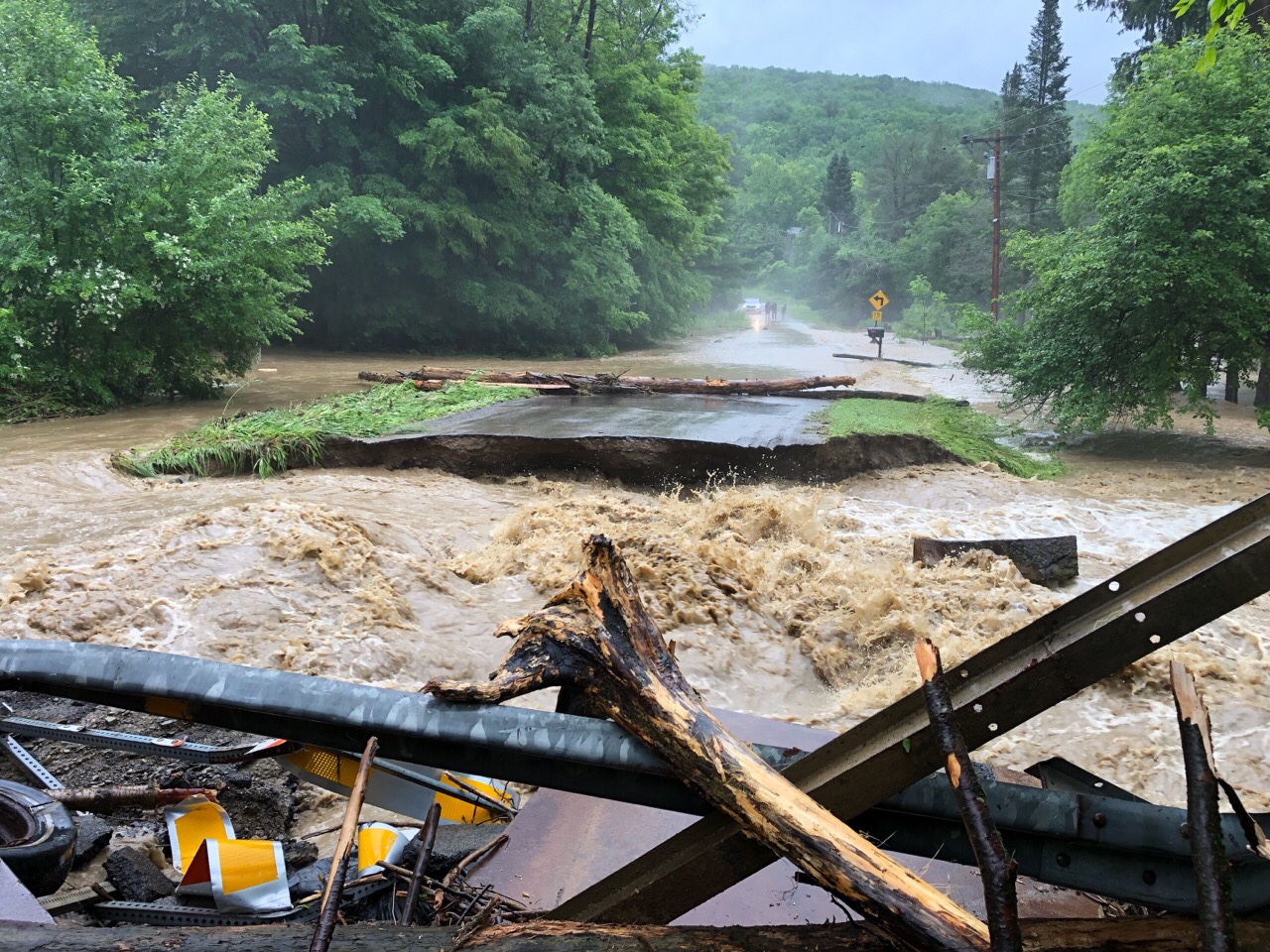 VIDEO: Cattaraugus County Road Washes Away Due To Heavy Rain