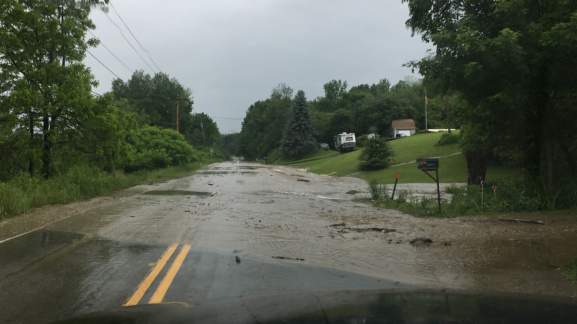 Heavy Rain Floods Area Roadways