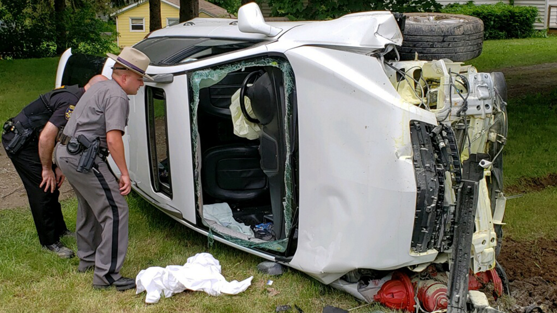 Driver Allegedly High On Heroin Crashes Car Into Culvert
