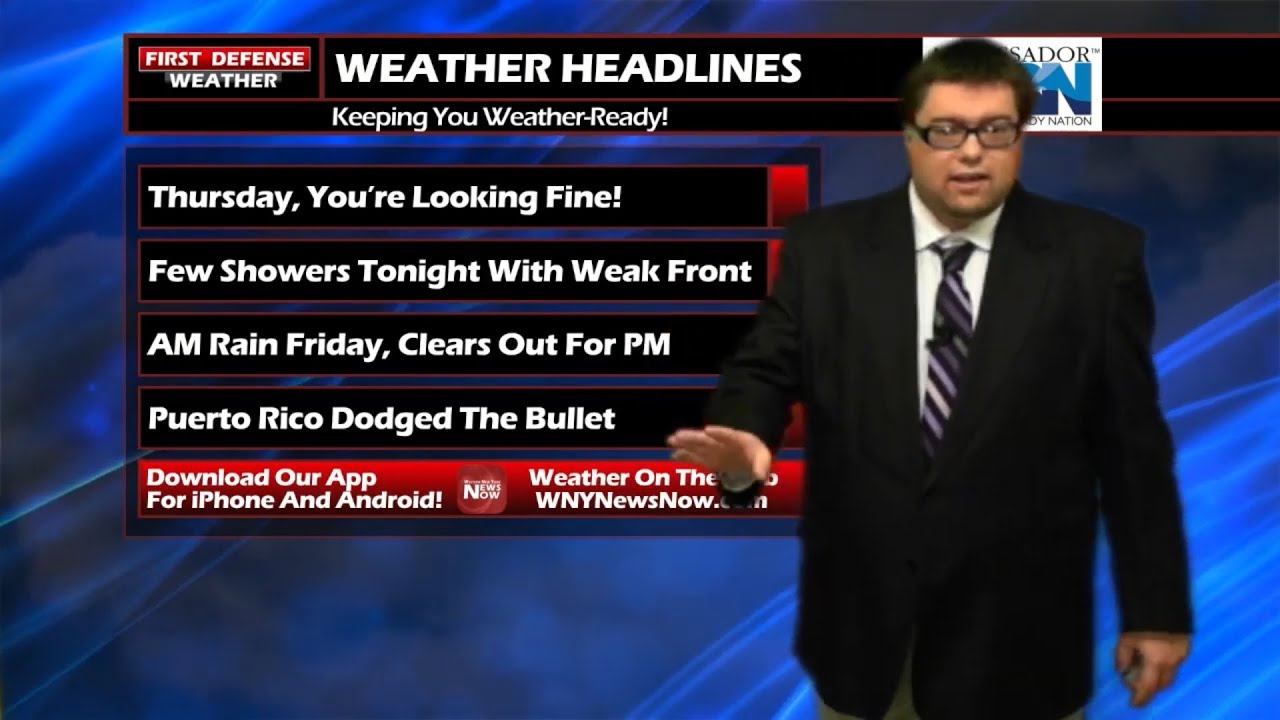 Clouds Mixing With Sun This Afternoon, Showers Arrive For The Morning Drive Friday