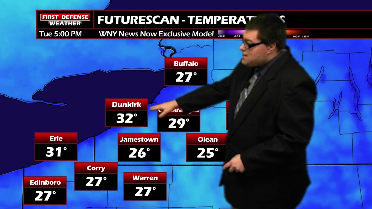 After A Wet Afternoon, Temps Rise This Evening…Then Fall Tomorrow With Lake Effect Snow