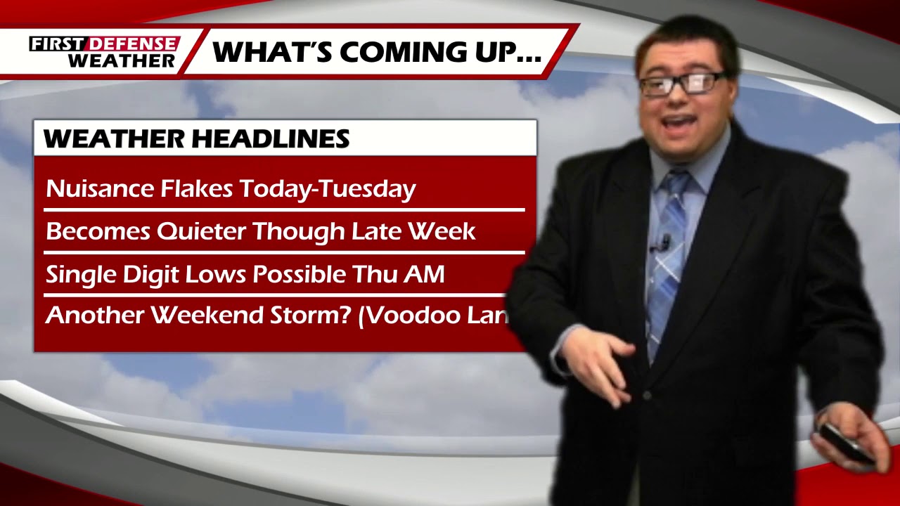 Nuisance Flakes Through Tuesday, Becoming Quieter Late In The Week