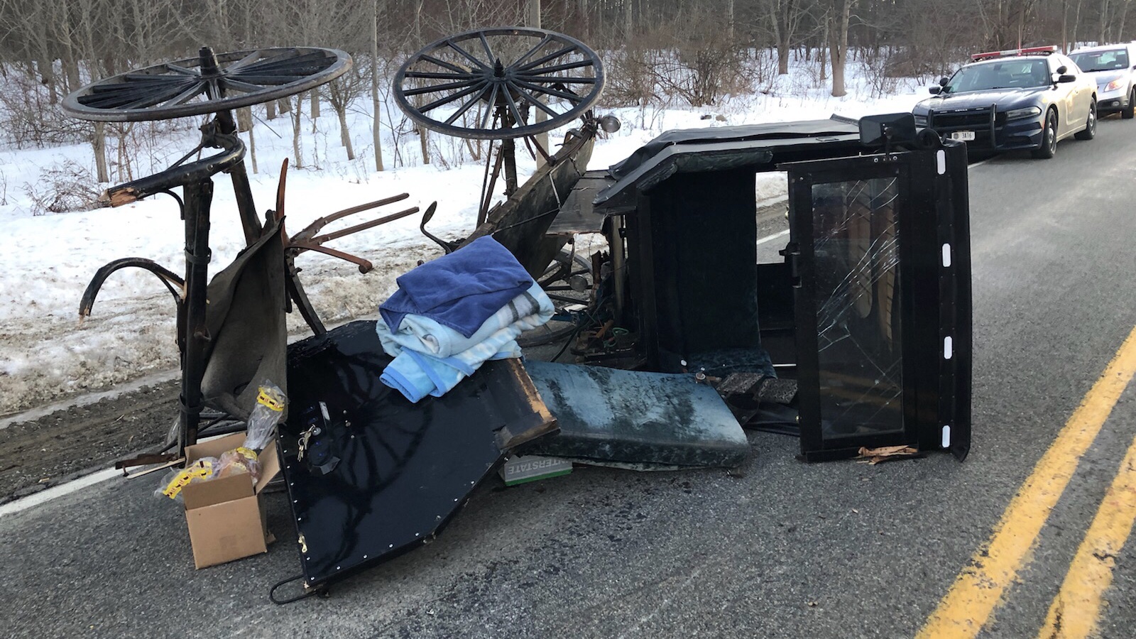 Amish Buggy, Vehicle Crash In Panama
