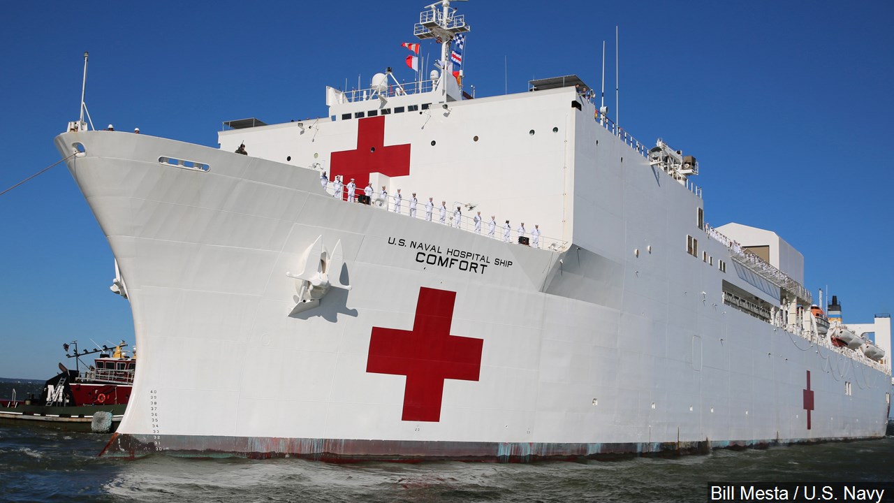 USNS Comfort Arrives In NY To Aid In Coronavirus Battle