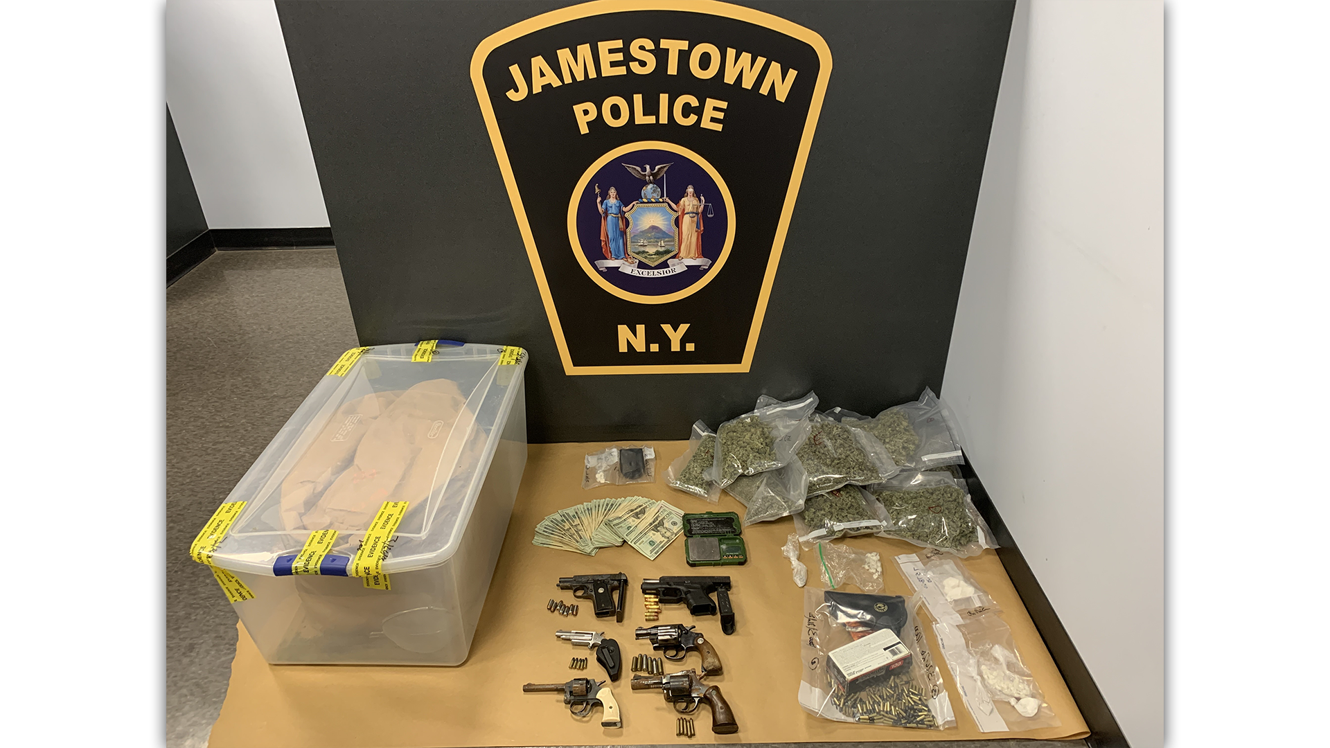 During Shooting Investigation Police Search Houses, Find Drugs, Cash, Guns