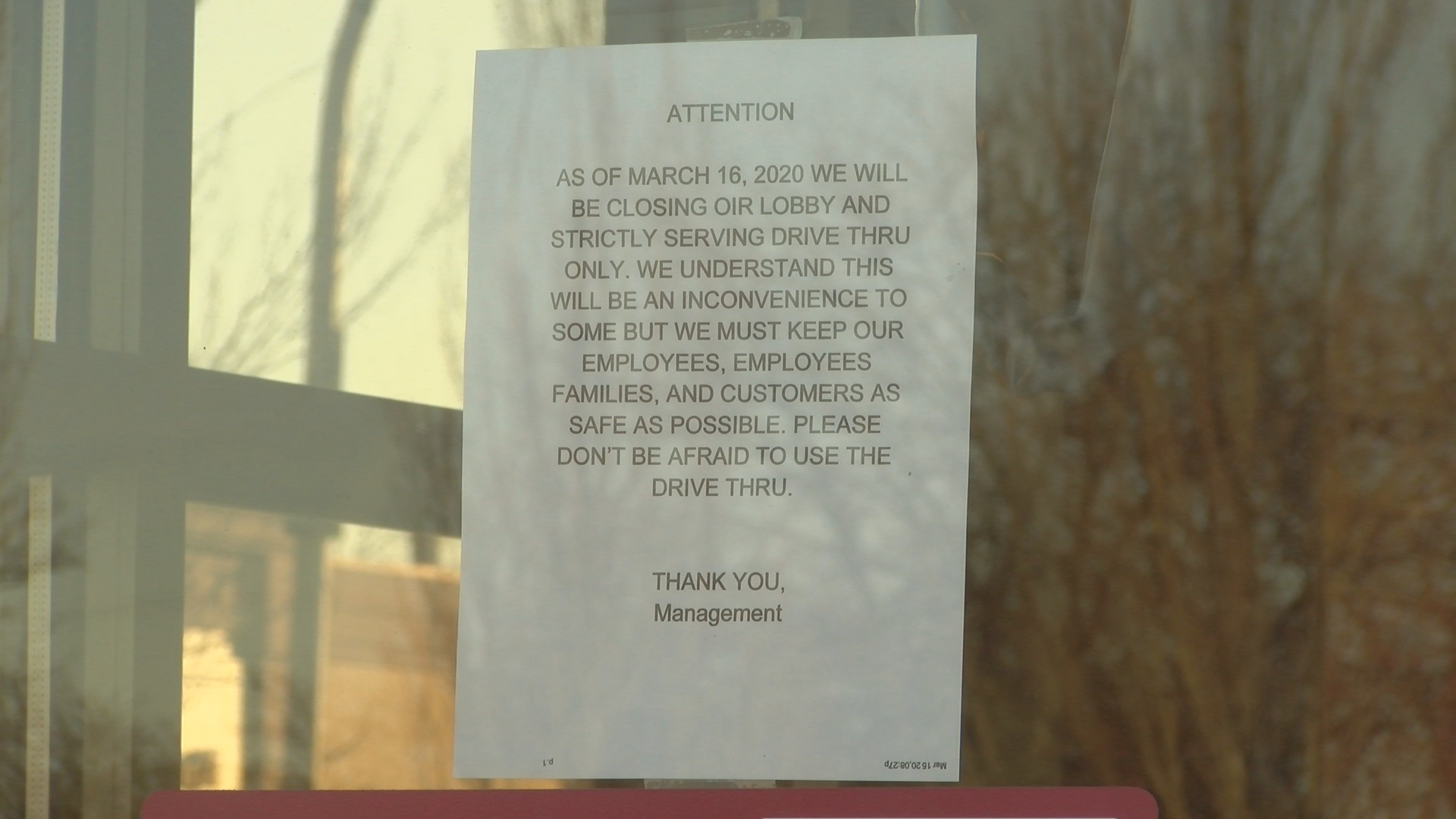 Jamestown Area Tim Hortons Closes Dining Rooms Amid Virus Outbreak