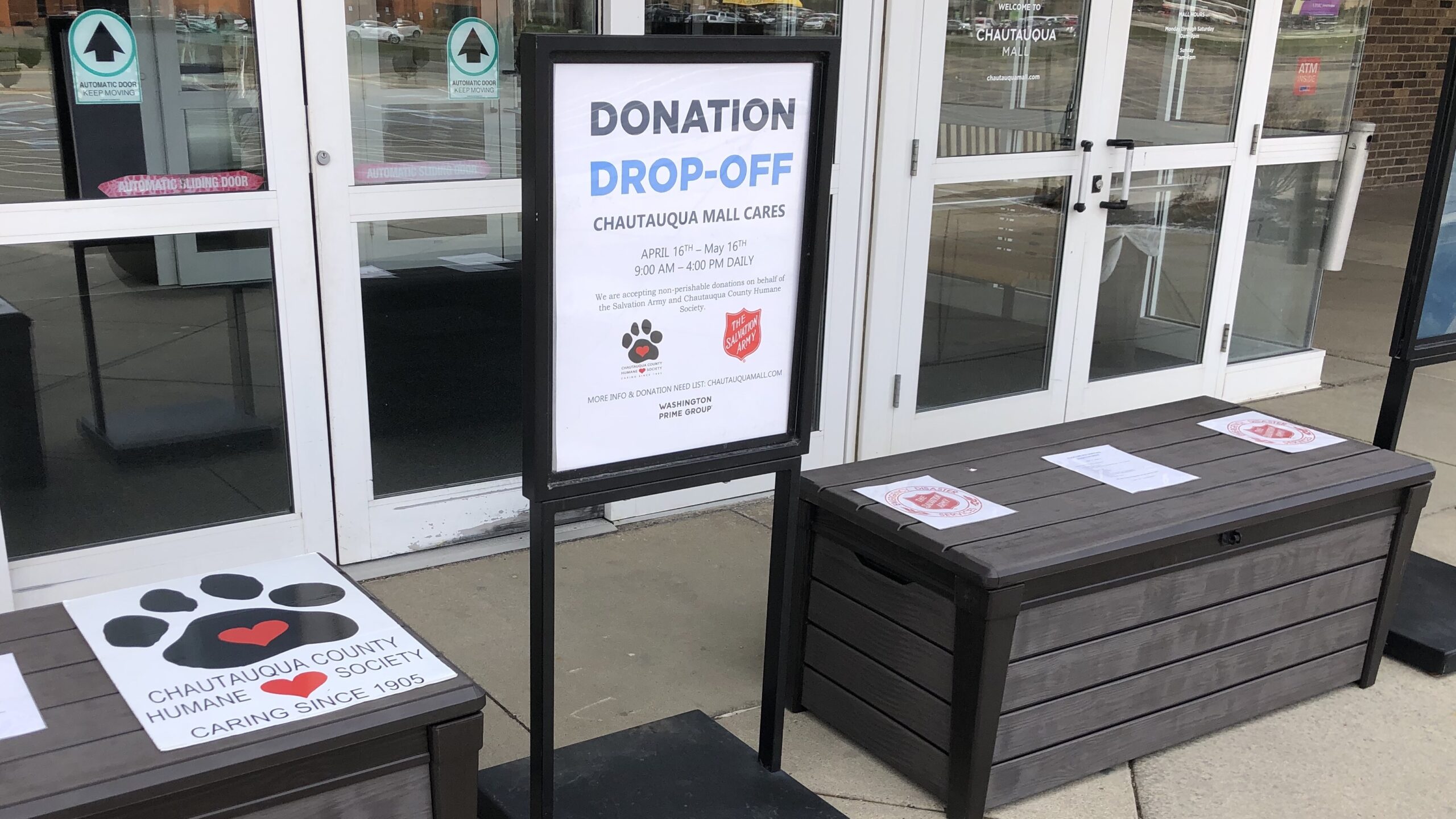Chautauqua Mall Hosting Food, Essential Item Donation Drive