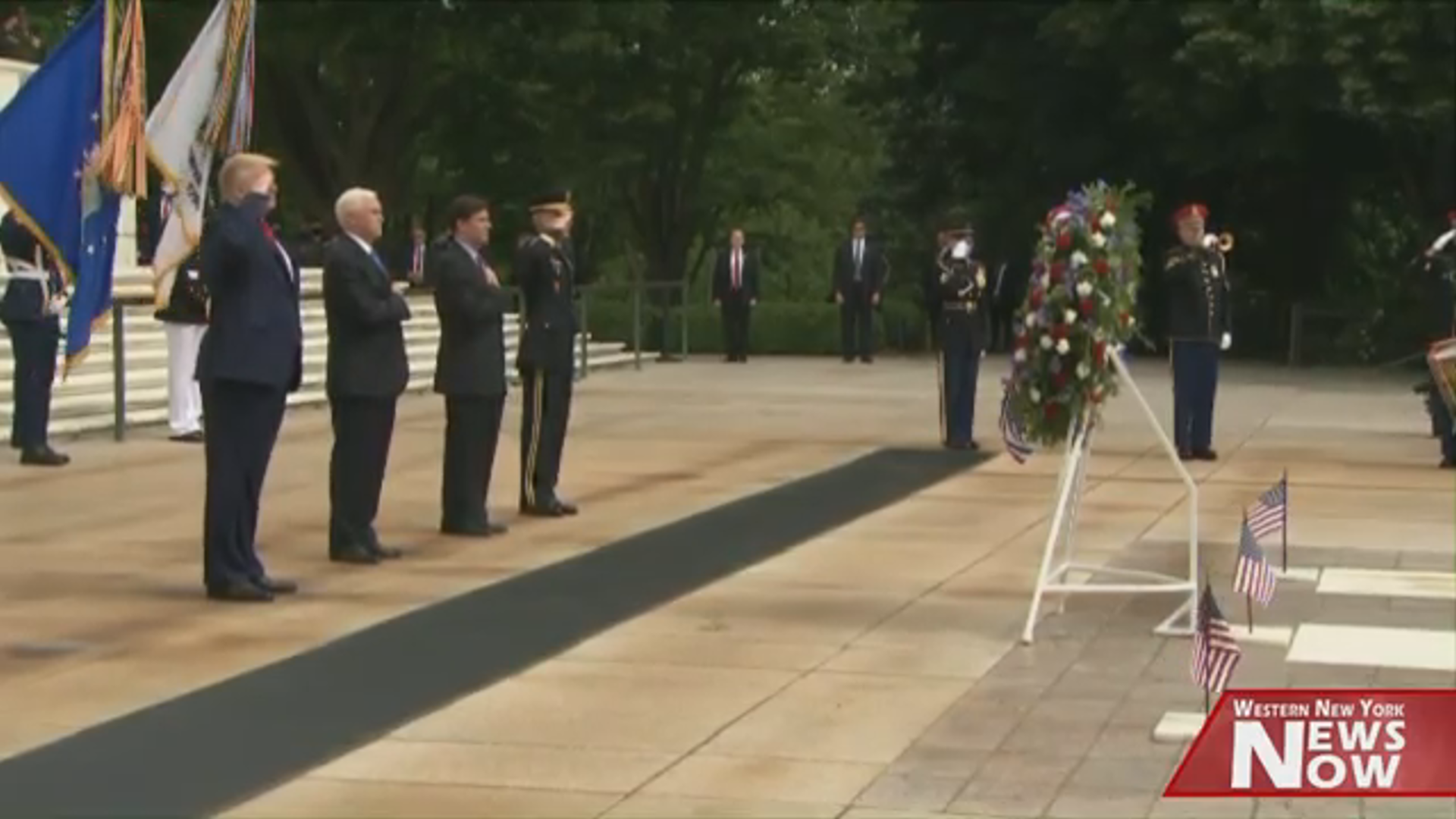 WATCH: Trump, Pence Lay Wreath At Tomb Of Unknown Soldier