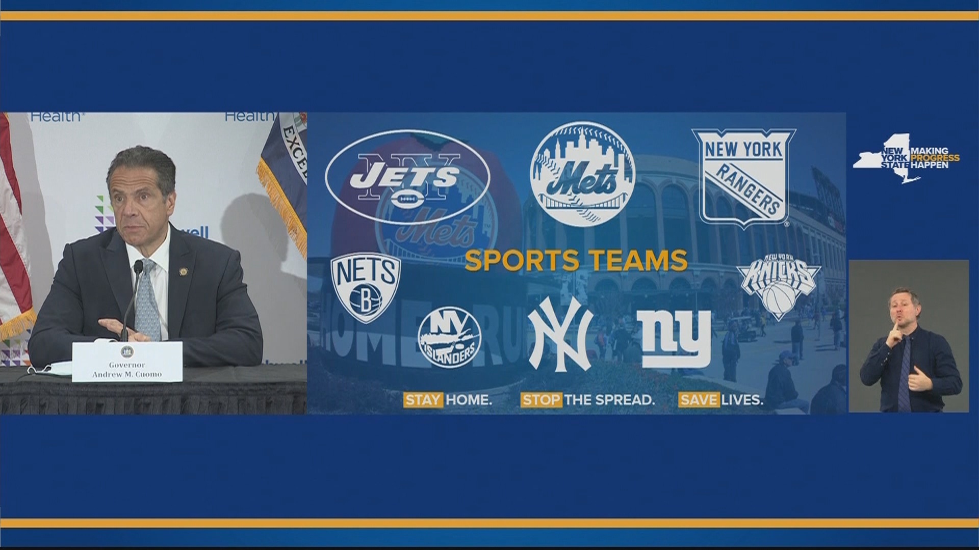 New York Governor Encourages Sports Teams To Create Reopening Plan