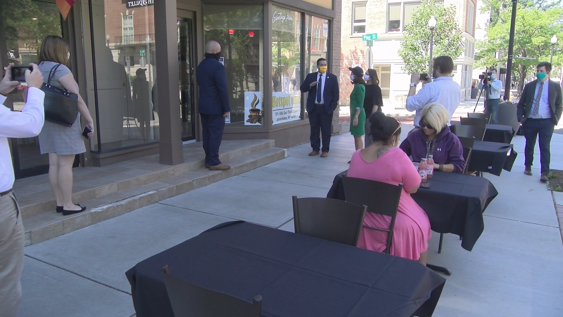 Lt. Gov. Visits Jamestown For Business Tour In Wake Of COVID-19 Shutdown