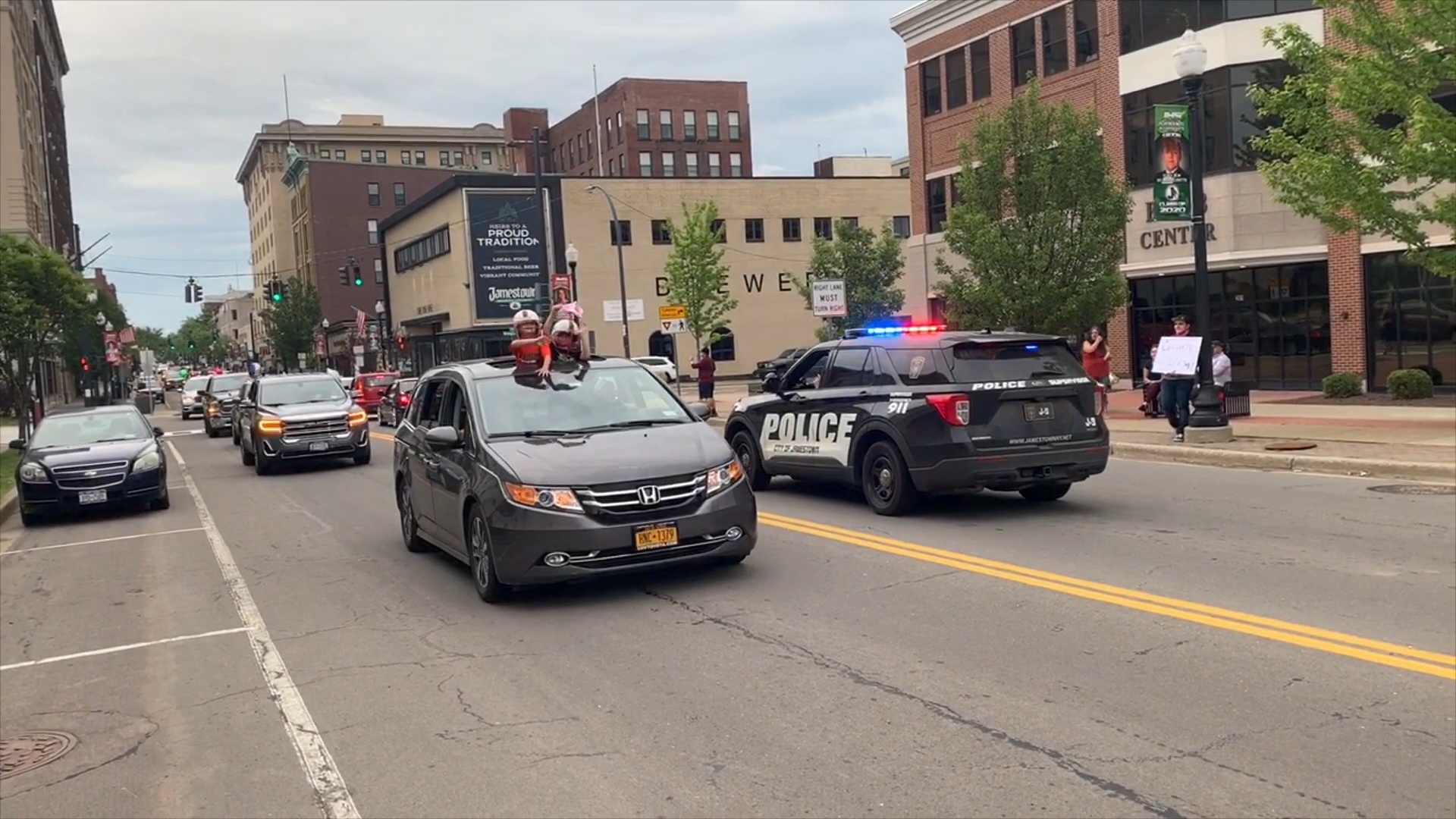 Community Honors Jamestown High School Senior Athletes With Parade