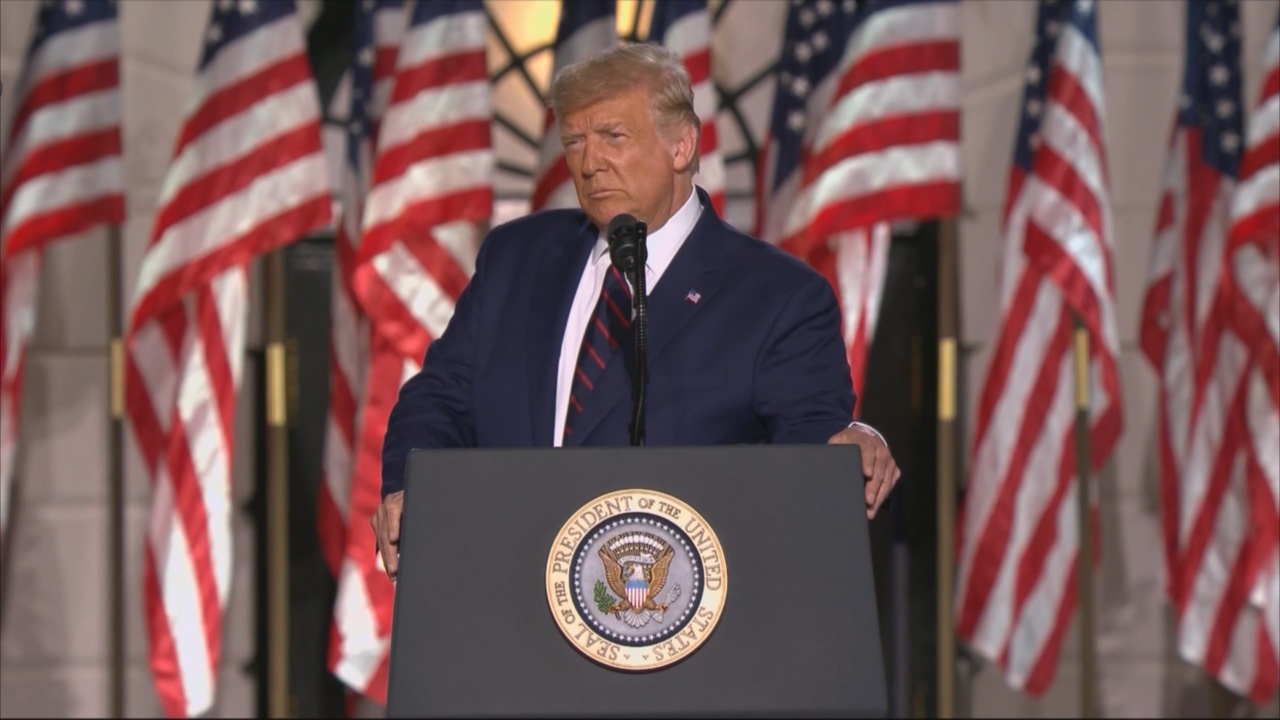 Trump Lashes Biden, Defies Pandemic On White House Stage