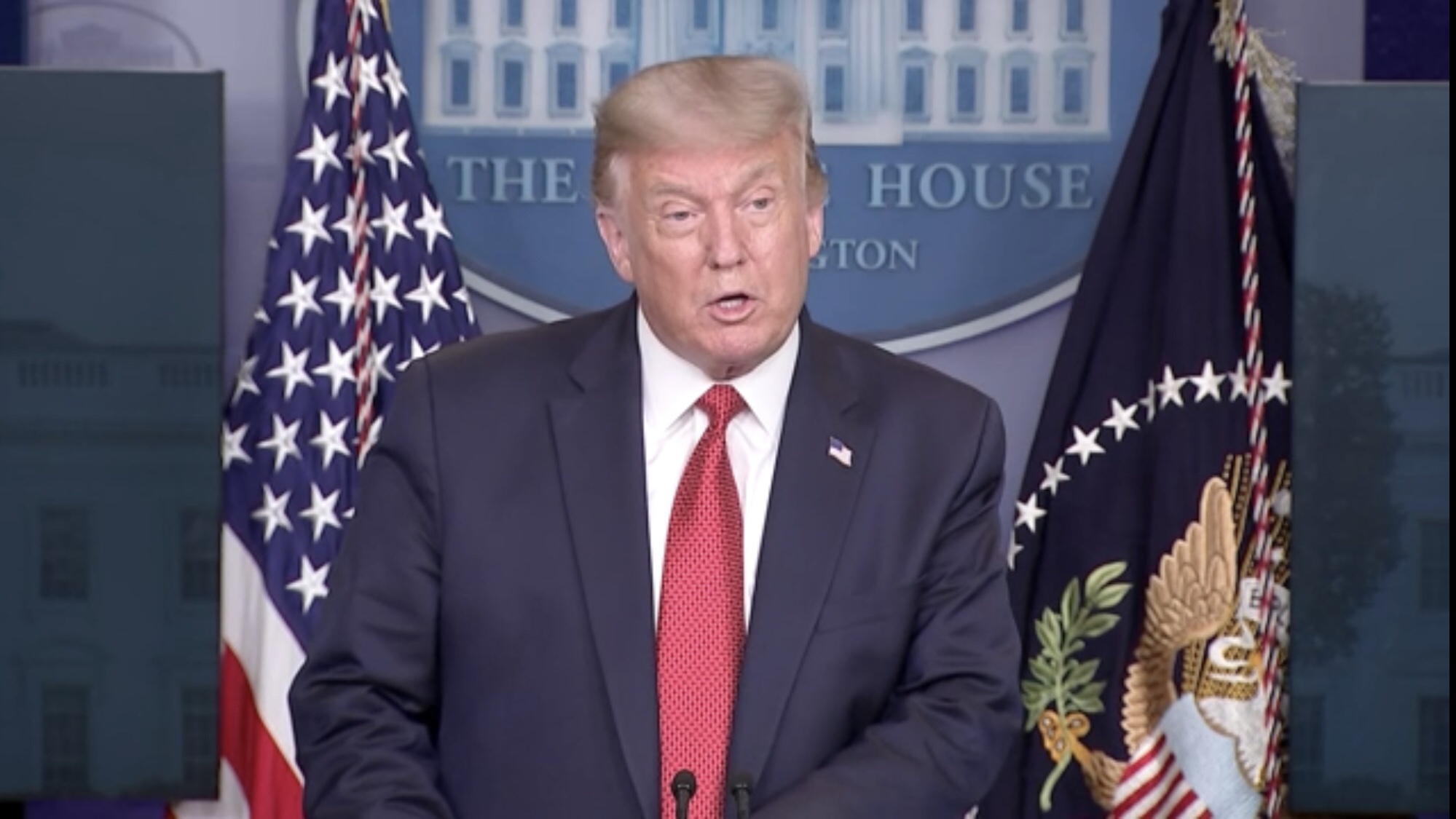Trump Briefly Leaves Press Briefing After Shooting Near The White House