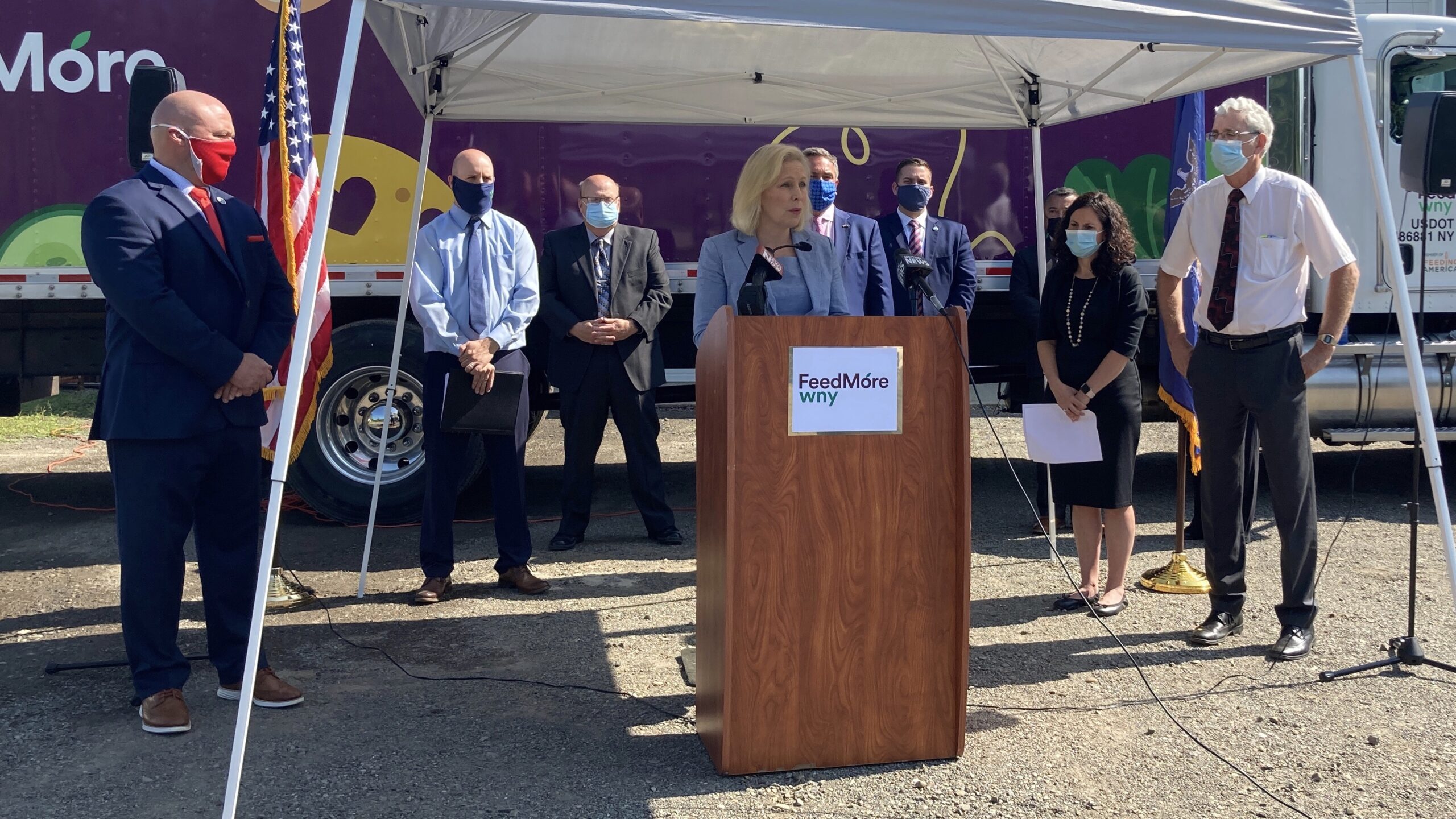 Gillibrand Voices Hunger Concerns On Falconer Visit