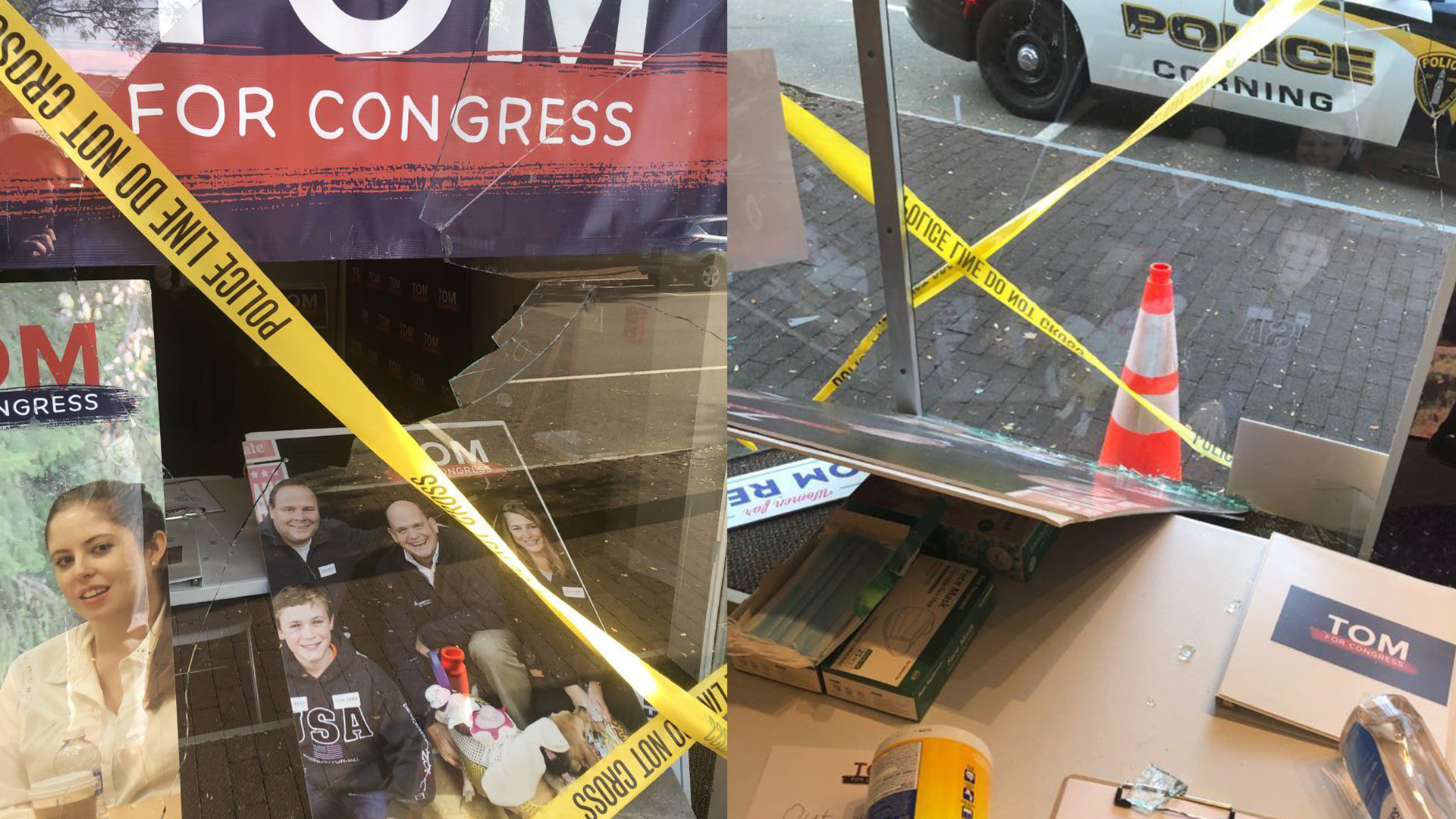 Reed’s Campaign Office Vandalism Remains A Political Football