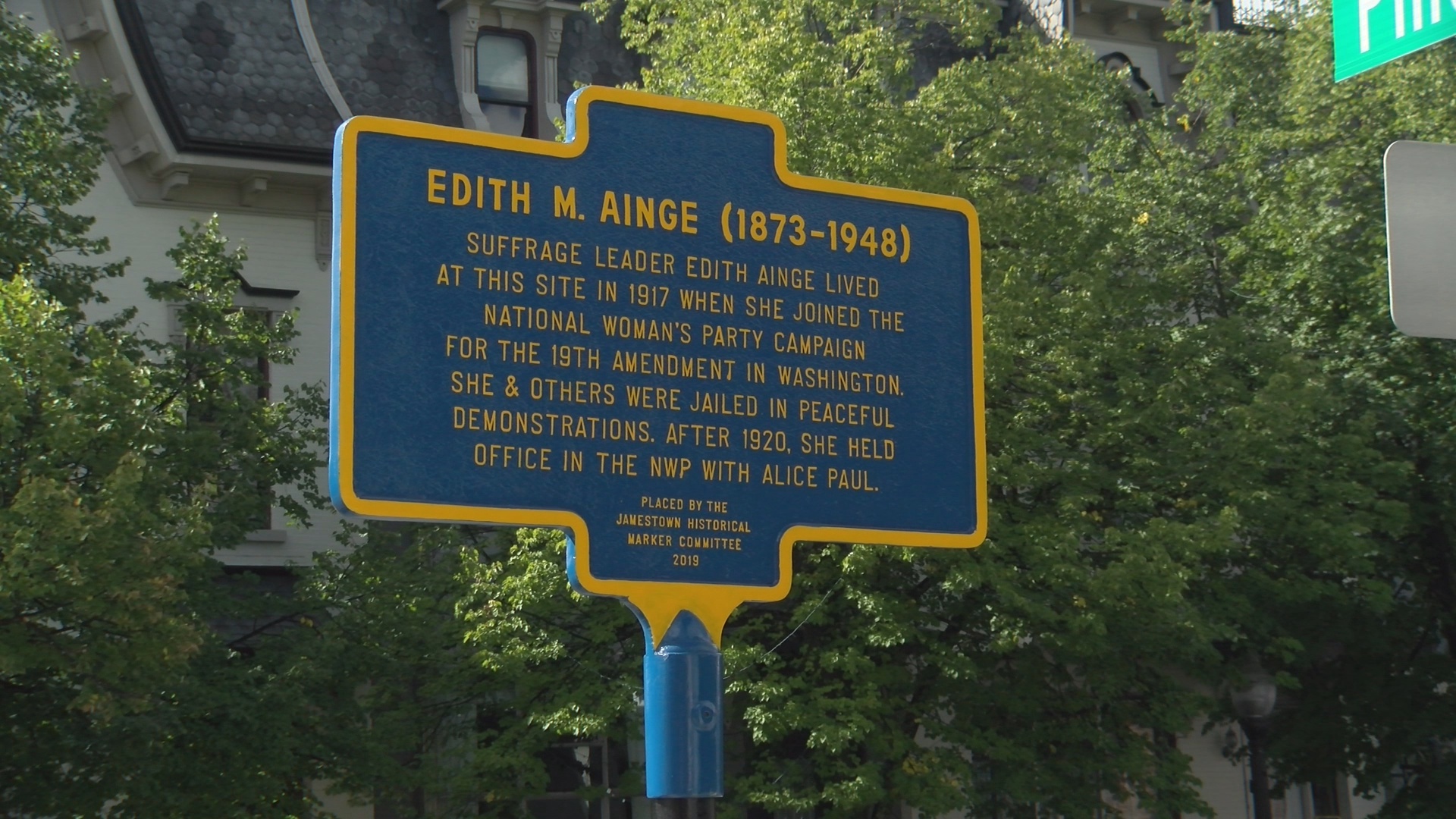New Jamestown Historical Marker Honors Local Suffrage Leader
