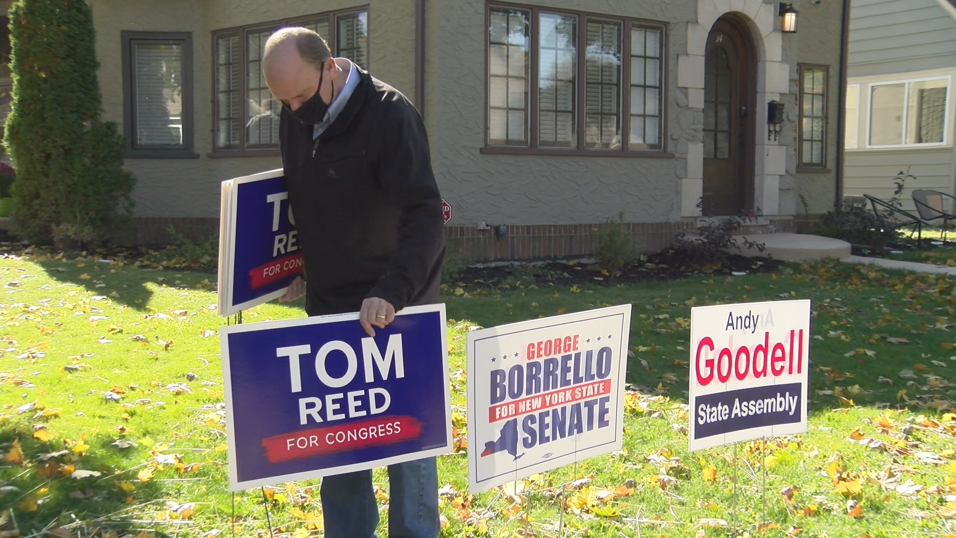 Congressman Reed Visits Voters While Campaigning Door-To-Door In Jamestown