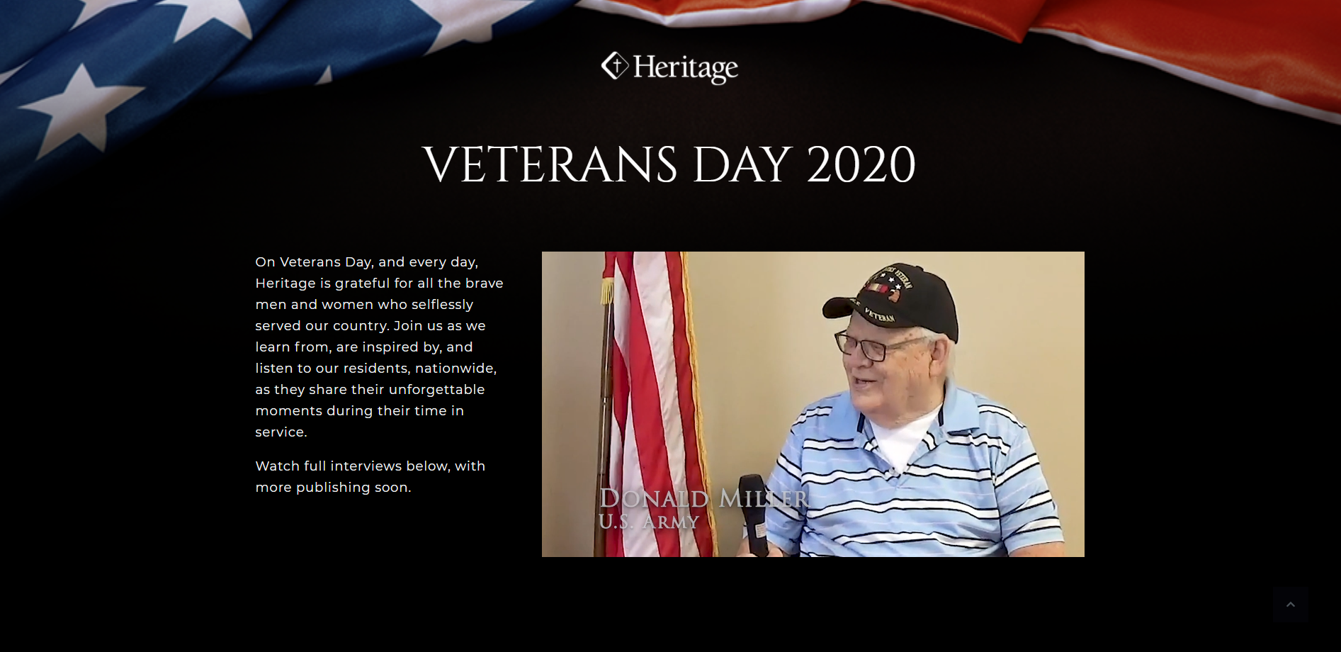 Program Documenting Veteran’s Stories Launched By Heritage Ministries