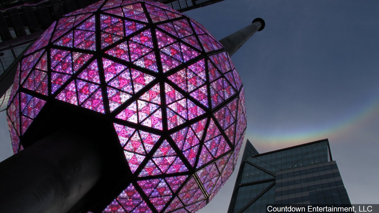 Workers Install 192 Crystals On Times Square New Year’s Ball