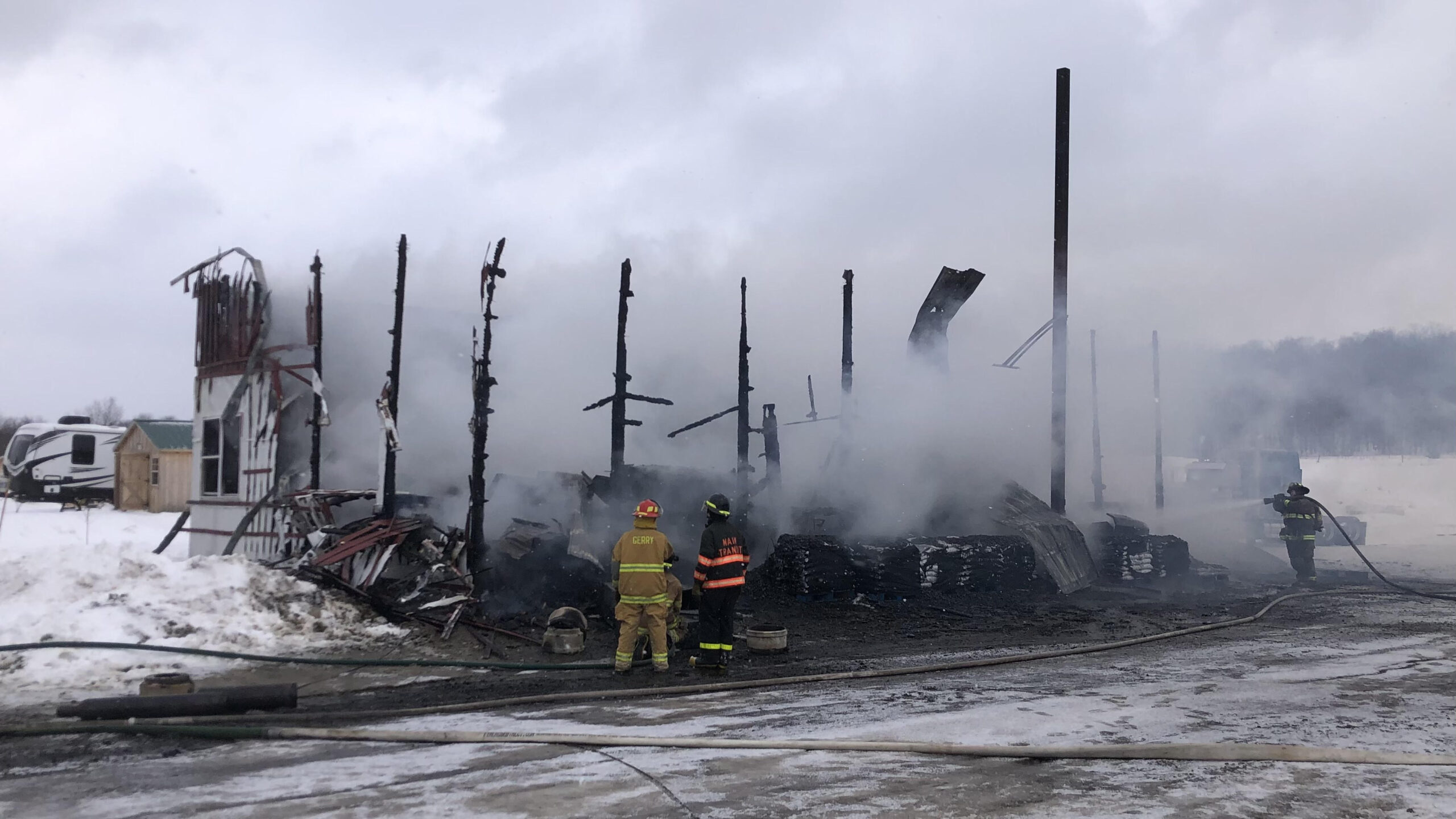 Commercial Garage Destroyed In Cassadaga Route 60 Fire