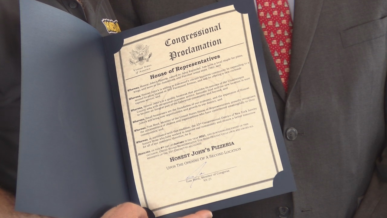 Congressman Honors Jamestown Area Business During Visit