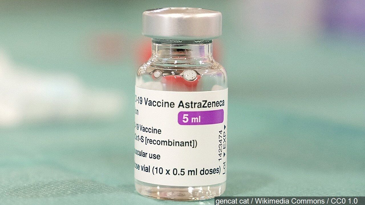 AstraZeneca COVID-19 Vaccine bottle, Photo Date February 9, 2021