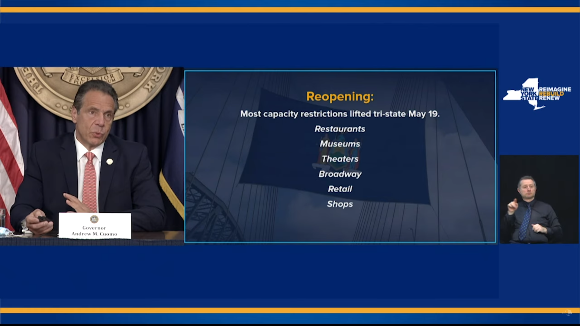 Governor Cuomo: Major Reopening Of New York State Expected This Month