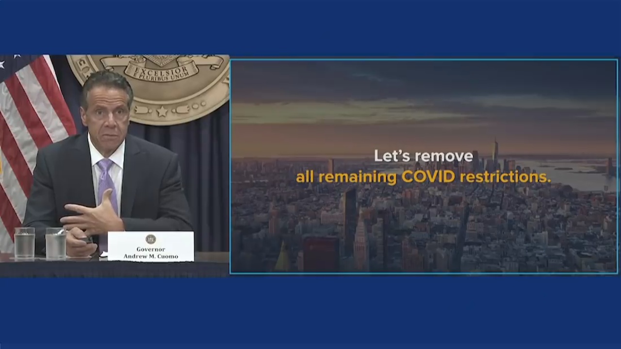 Cuomo: COVID Regulations Will Be Lifted Once 70% Of Adults Are Vaccinated