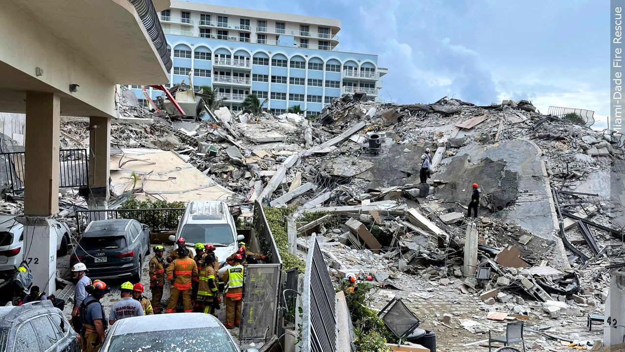 Tunneling Florida Rescuers Spot Voids, Search For Survivors