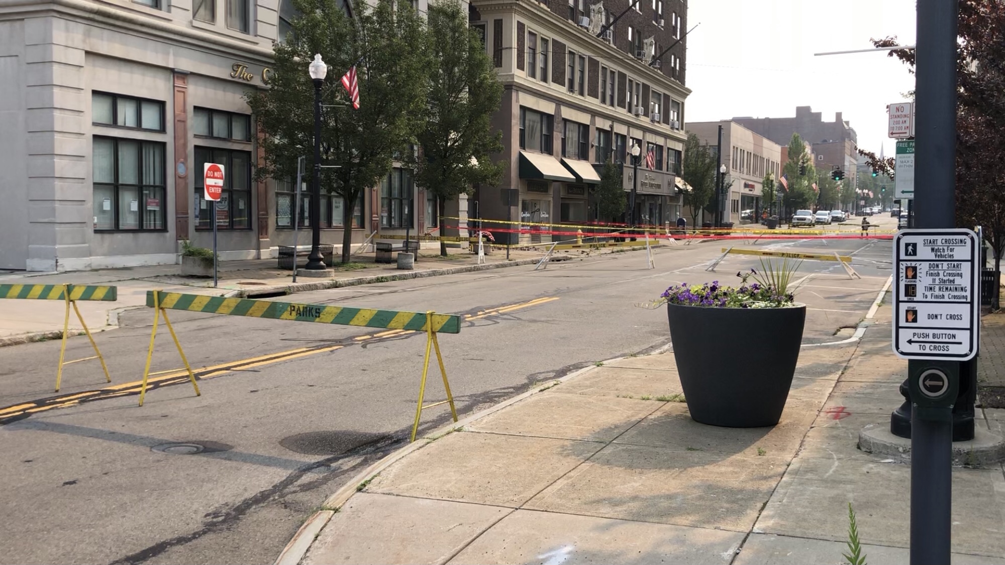 West Third Street Closed After Bricks Fall From Historic Jamestown Building