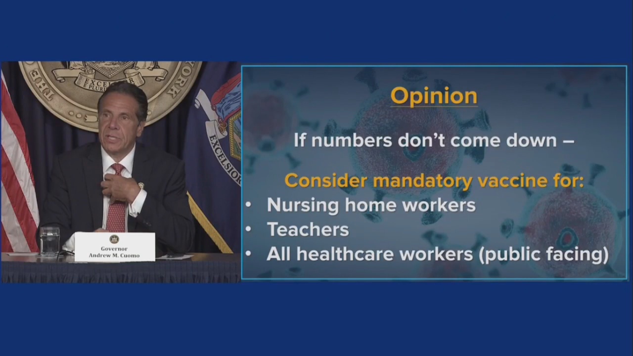 Gov. Cuomo Considers Vaccine Mandates As COVID Delta Variant Spreads