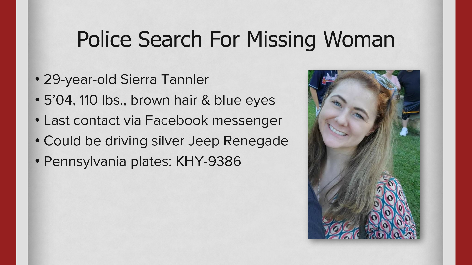 Police In Warren County Search For Missing 29-Year-Old Woman