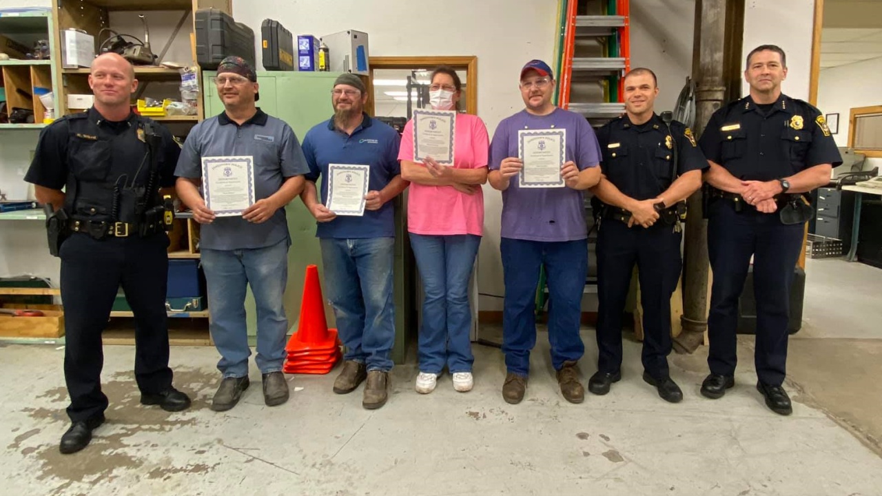 Jamestown Police Honor Group That Saved Elderly Man From River Last Month