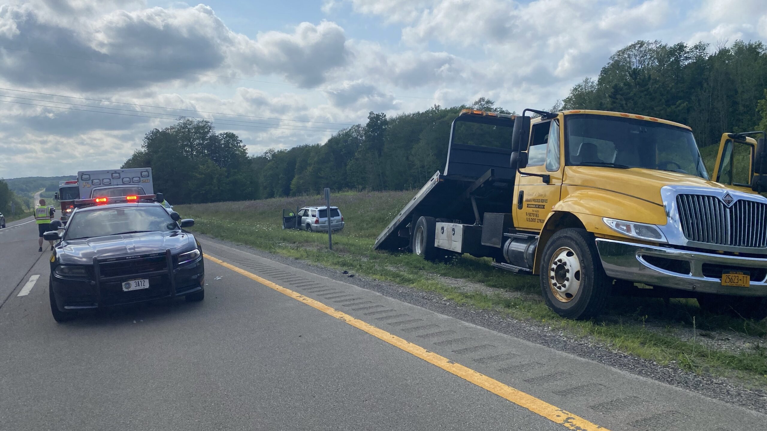 Three Hurt In I-86 Crash