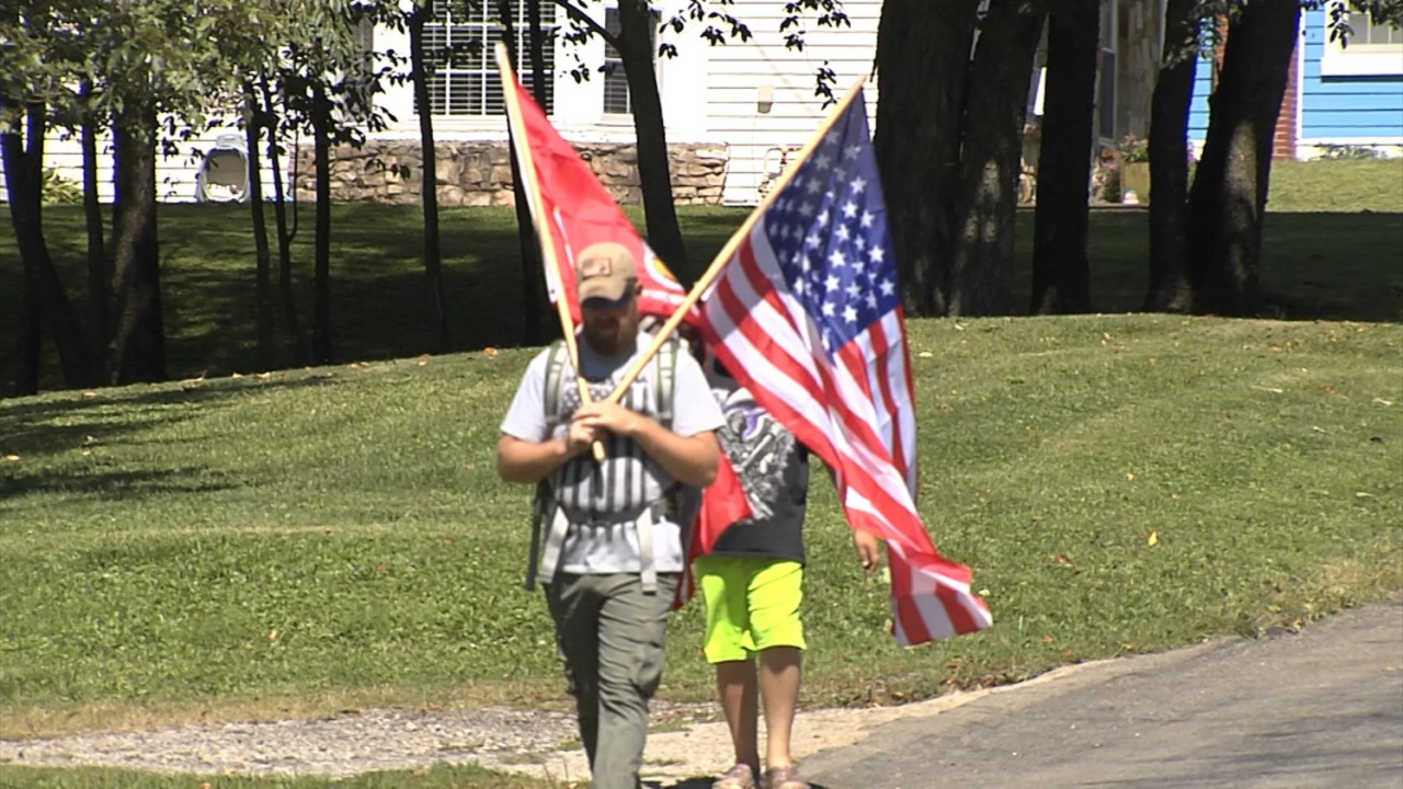 Local Marine Veteran Marches In Honor Fallen Service Members