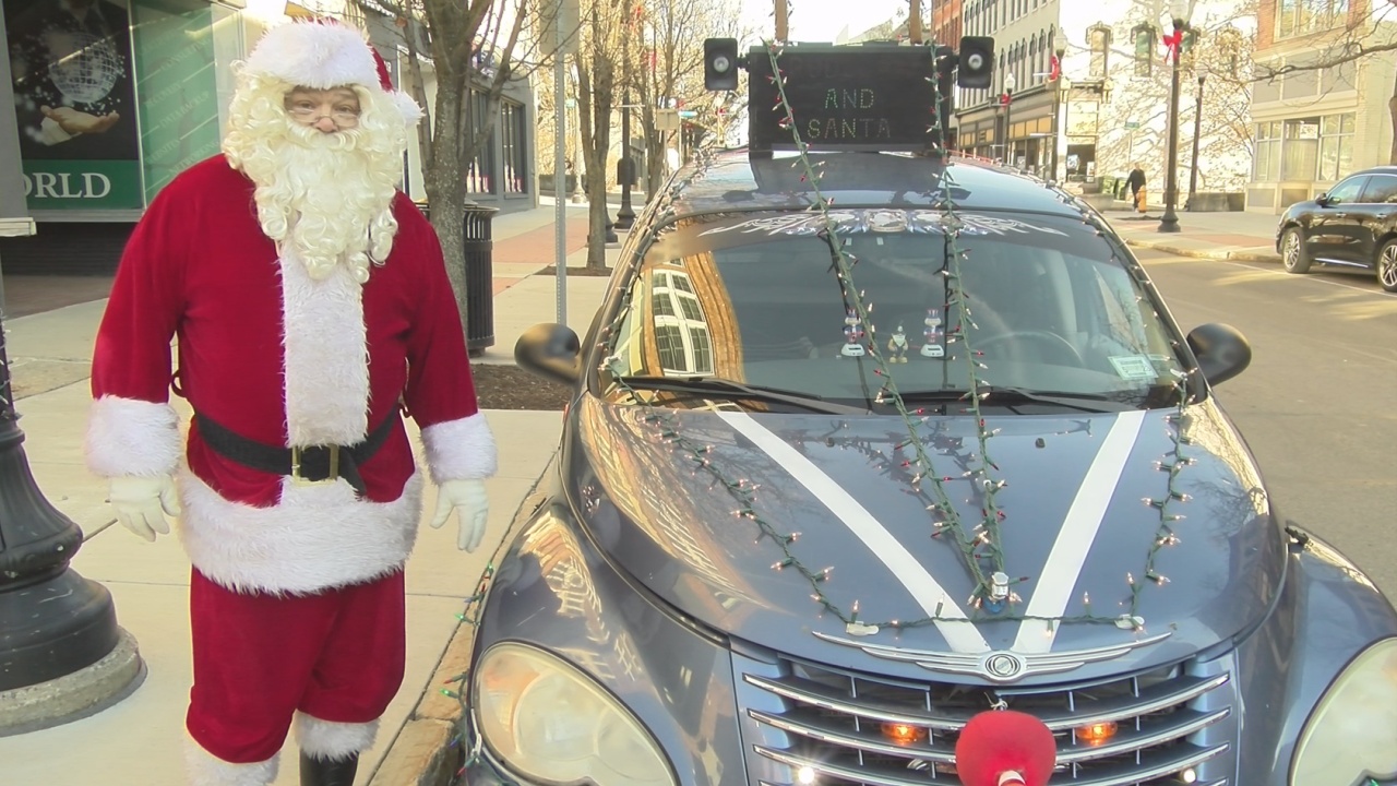Jamestown Area Santa Driving Christmas Spirit, Lights And All
