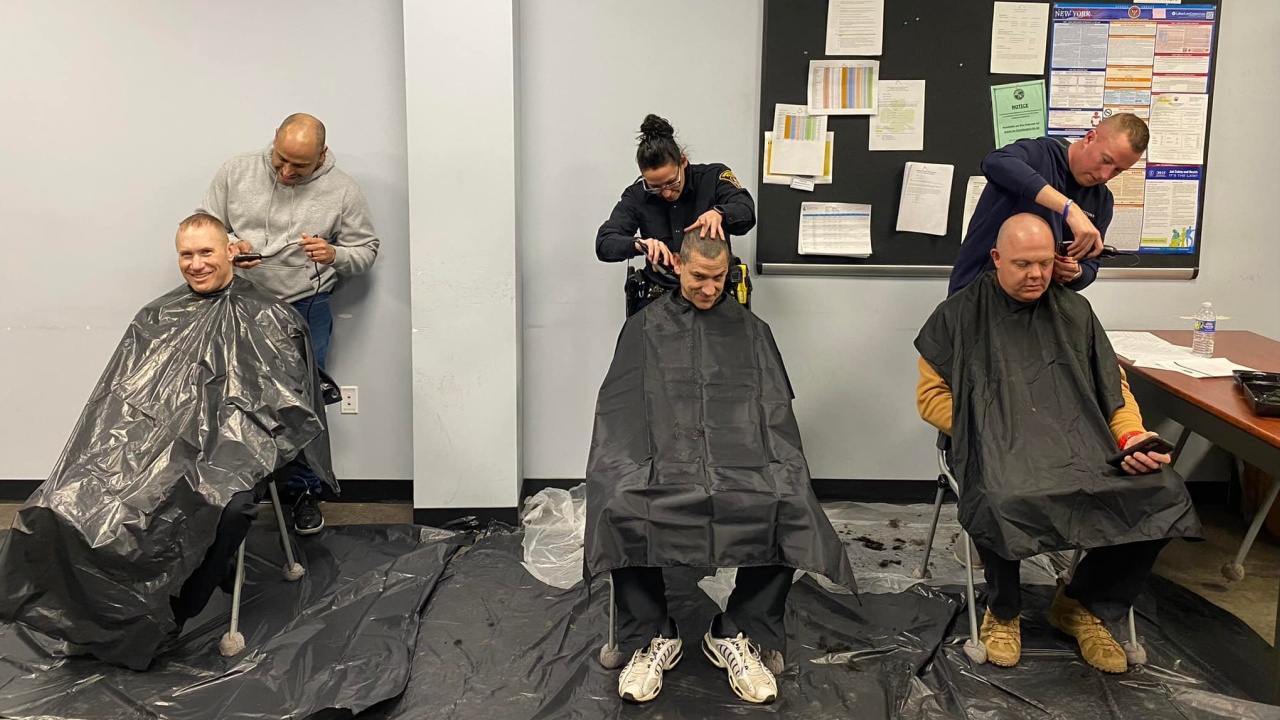 Jamestown Police Officers Shave Heads In Support Of Cancer Fight
