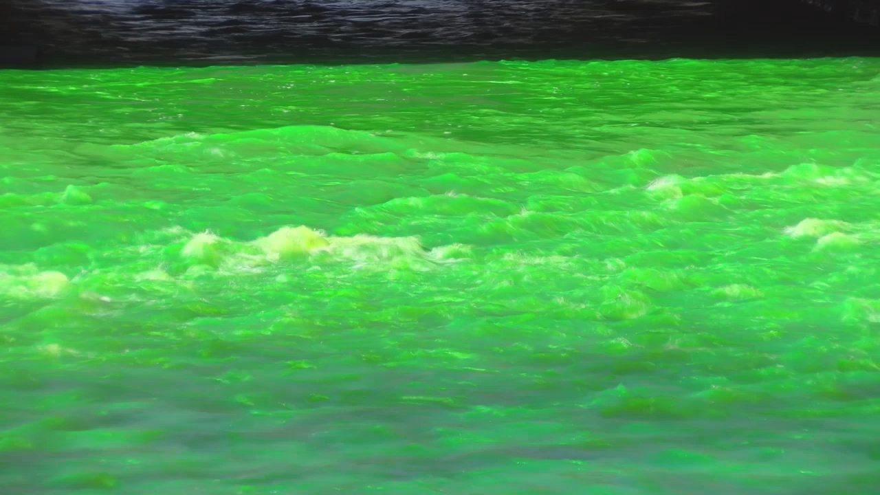 Final Prep Underway To Turn The Chadakoin River Green