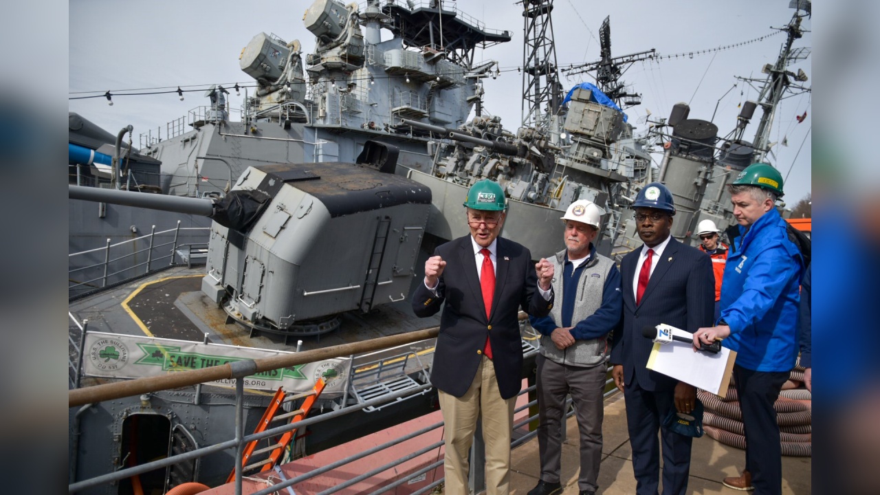 Senator Schumer Calls For Federal Aid To Save Sinking WWII-Era Naval Ship
