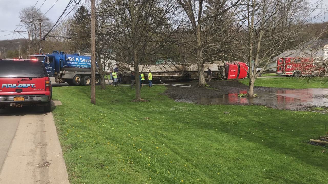 Liquid Manure Truck Overturns, Spills 1,000 Plus Gallons In Randolph