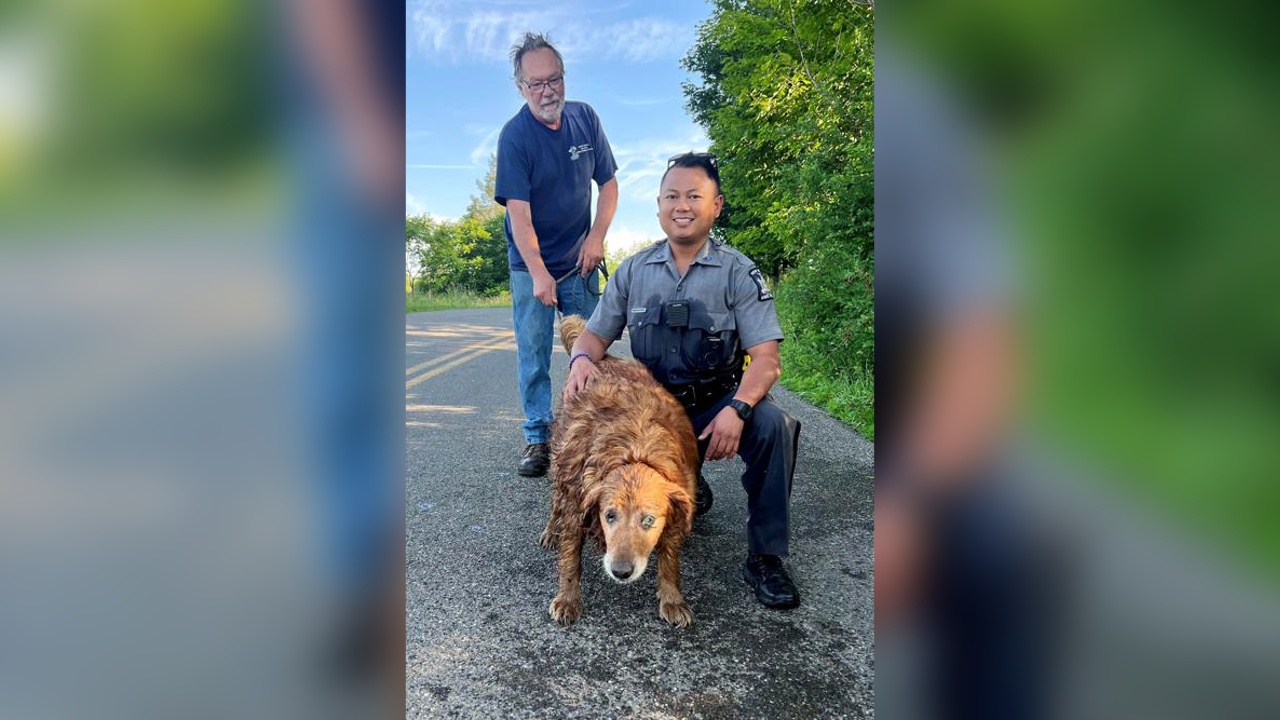 Trooper Crawls Into Drainage Pipe To Rescue Missing Dog