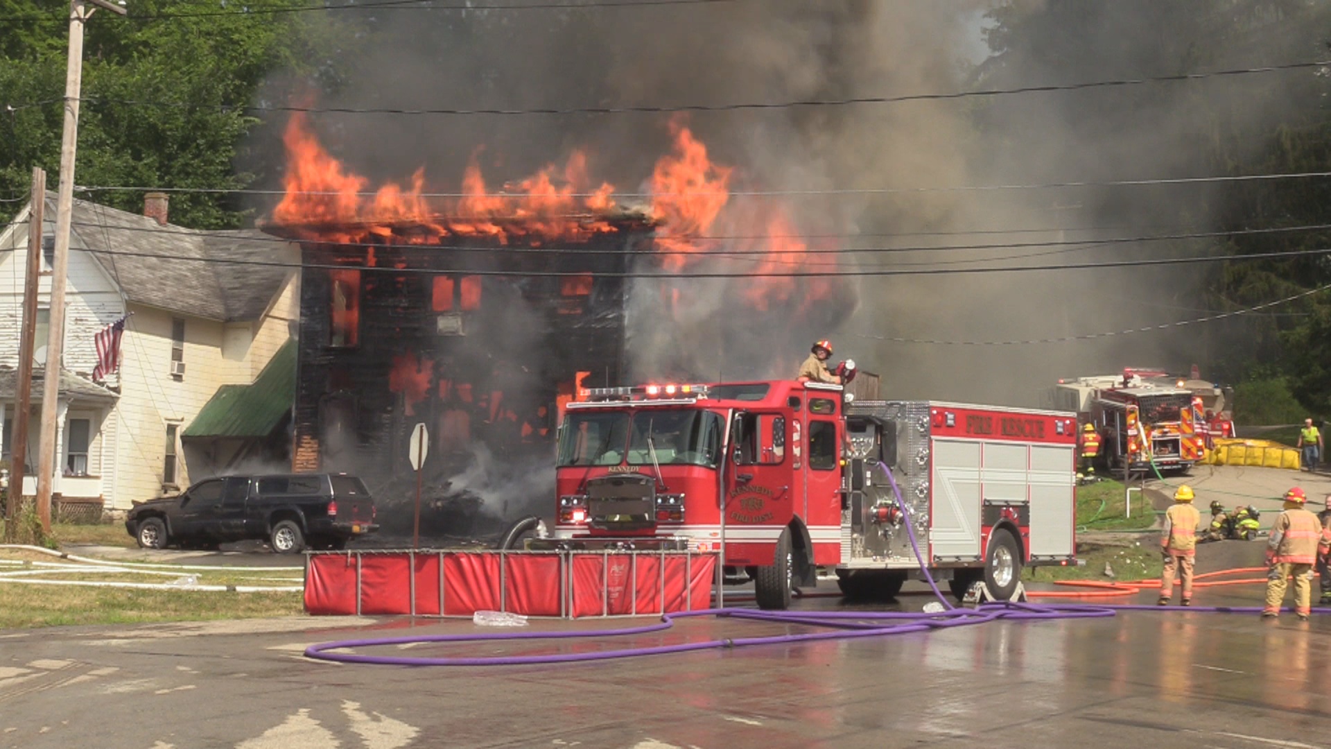 Onlookers Report Hearing Explosions Ahead Of Massive Residential Fire