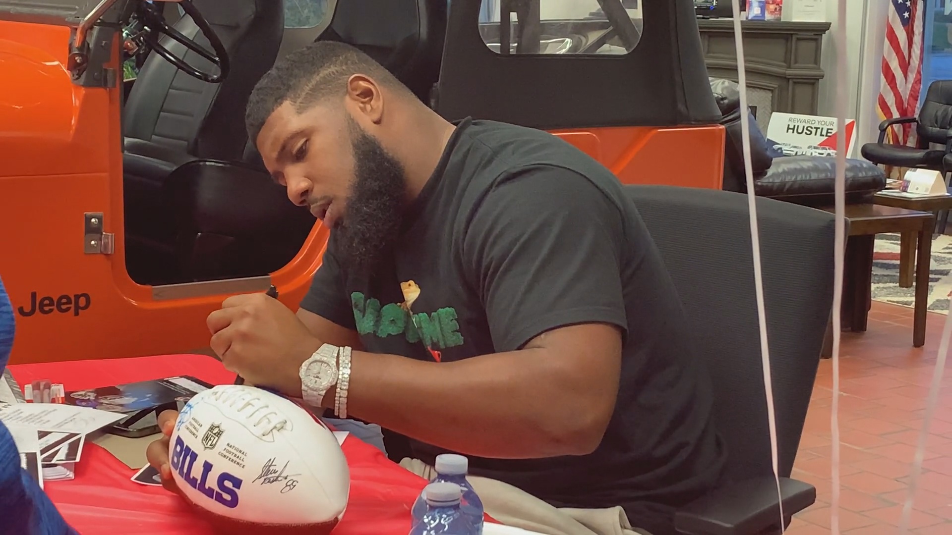 Buffalo Bills Player Visits Jamestown