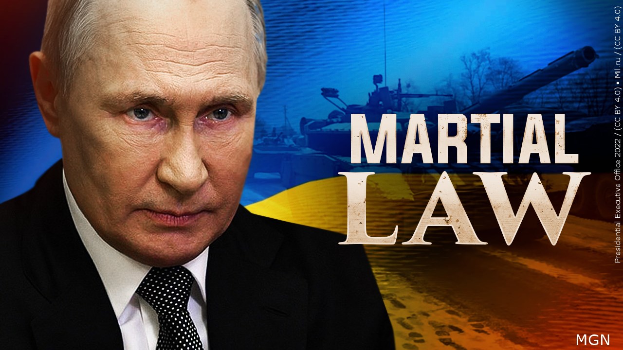 Putin adds martial law in Ukraine regions, limits in Russia