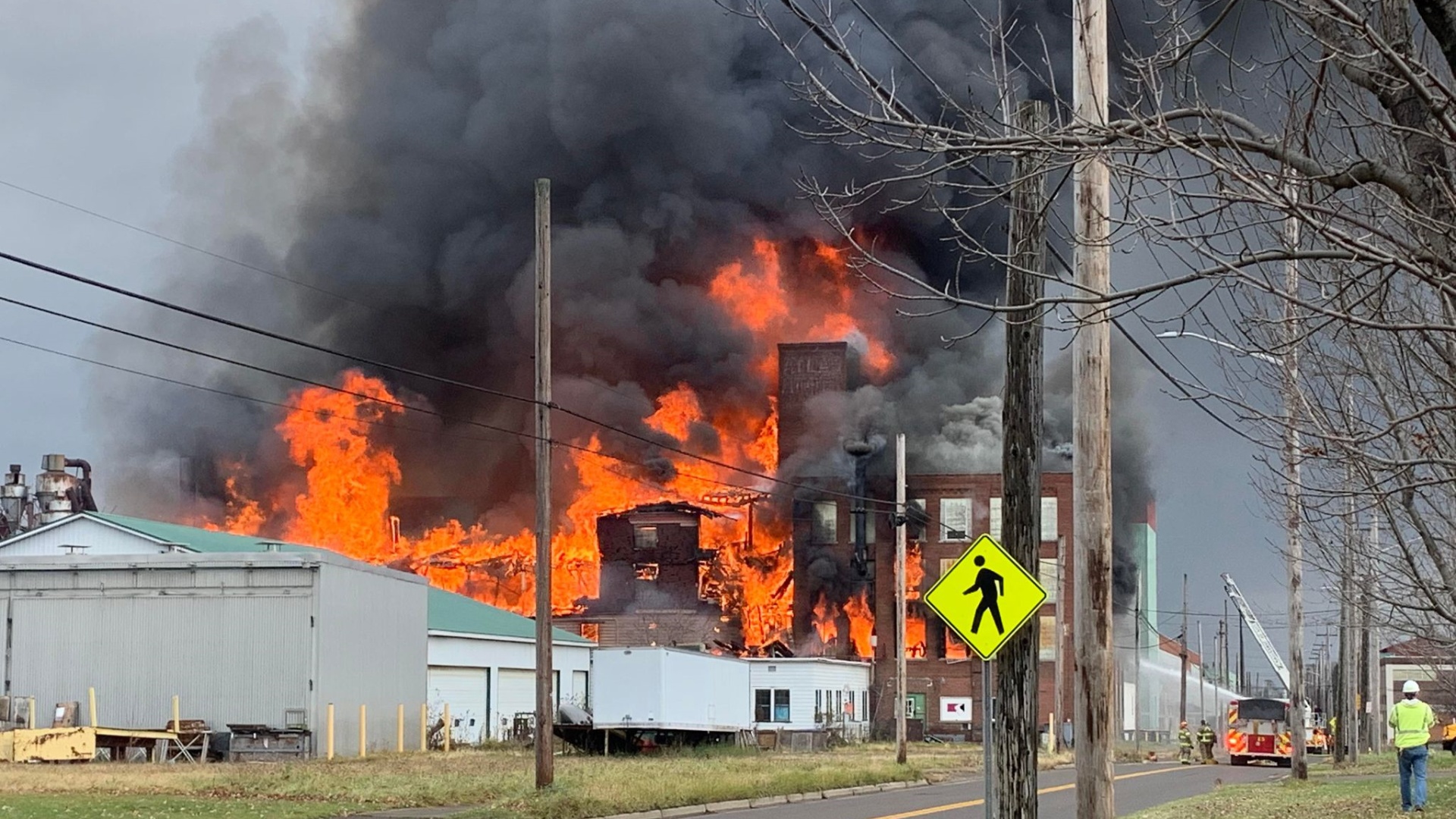 Former Factory Fully Engulfed By Fire