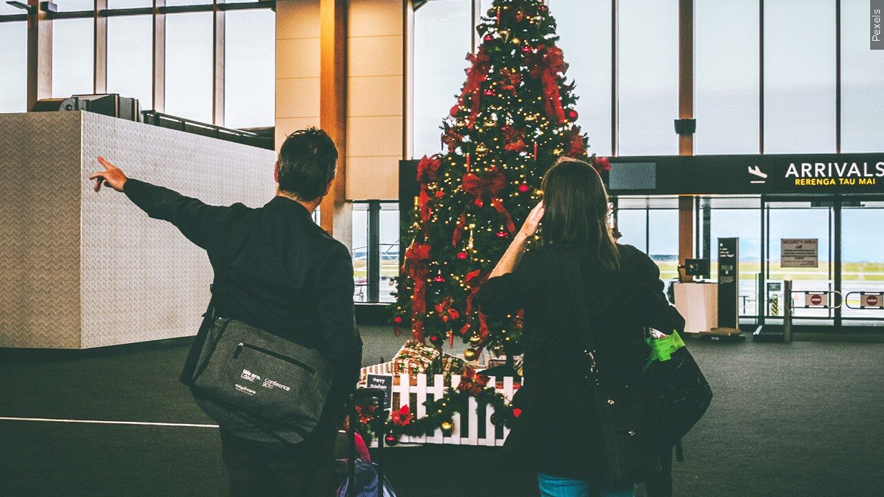 Airport during Christmas