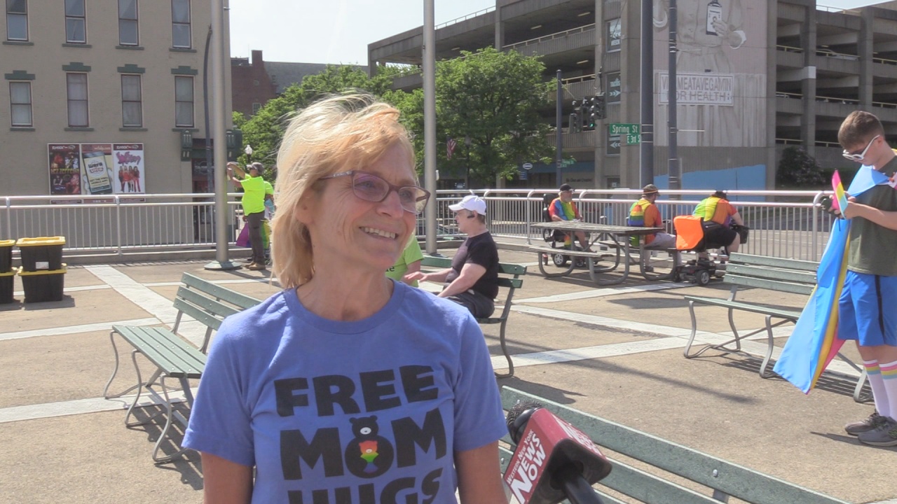 Local Organization Giving Hugs During Pride