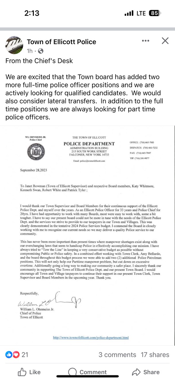 Chief’s Statement on Police Department Expansion Sparks Hatch Act Concerns