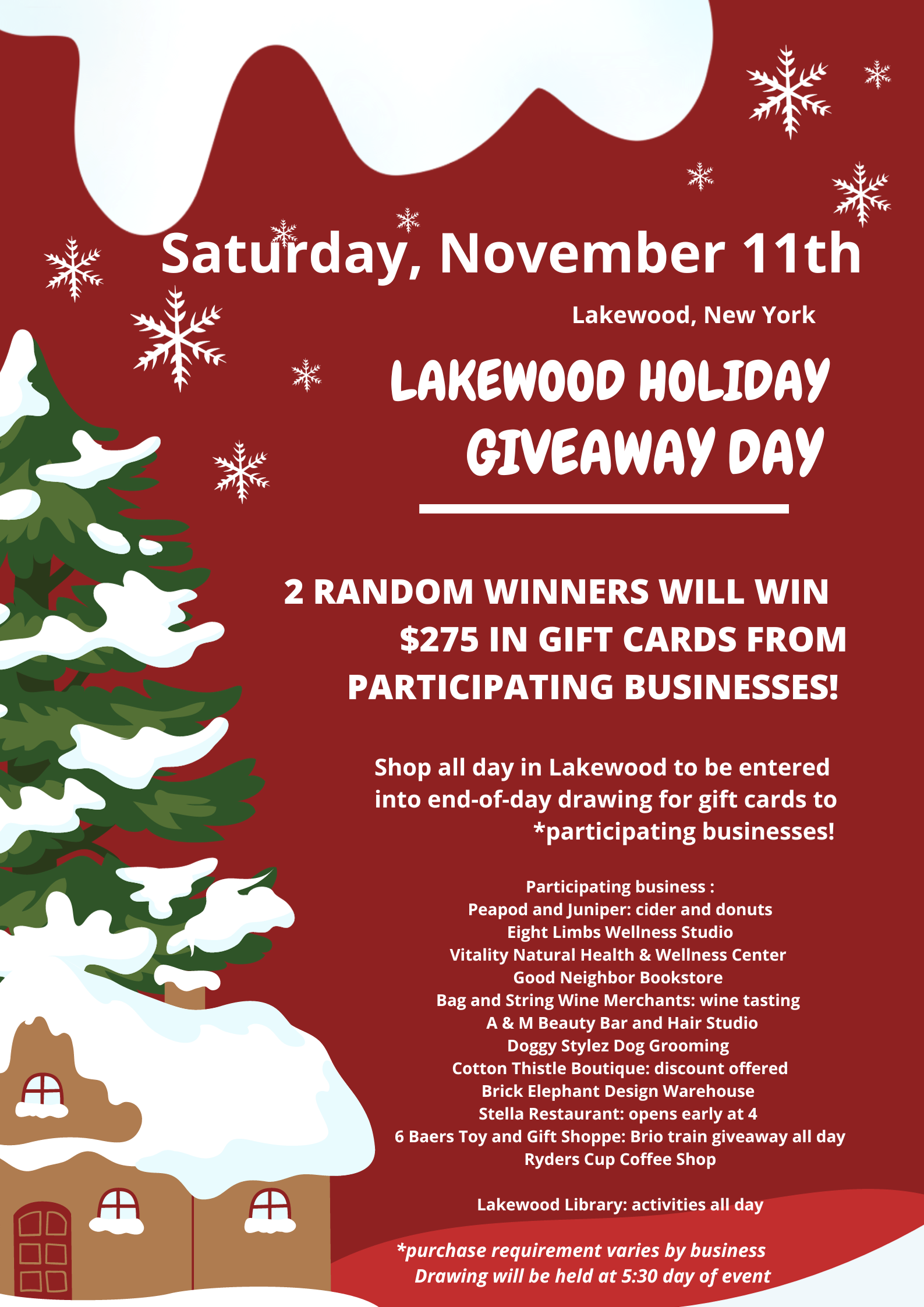 Lakewood Holiday Giveaway: Chance to Win $275 in Gift Cards
